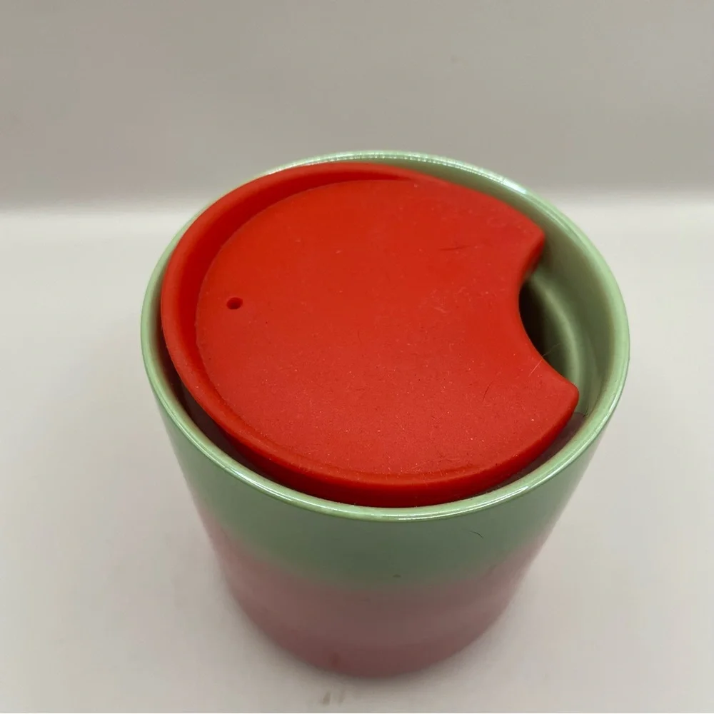 Starbucks Green-Pink-Red Ombre Watermelon 8-oz Travel Tumbler w/Lid